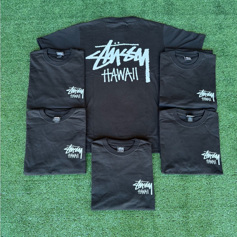 Stussy Black Hawaii Logo Tee